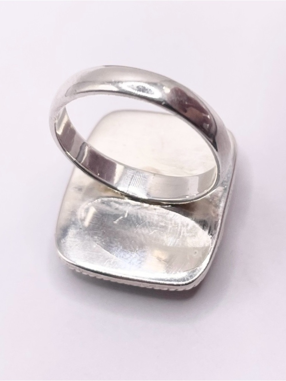 Size 7.5 Number 8 Turquoise 925 Sterling Silver Ring - Picture 5 of 9